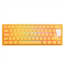 Teclado Ducky One 3 Yellow Ducky Mini 60% Teclado Mecánico Gaming RGB Switch MX Brown Layout Portugués