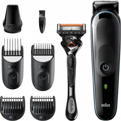 Afeitadora multifunción - Braun Todo En Uno 5 MGK5345, Recortadora De Barba, 7 1, Para Hombre, Accesorios, Negro