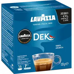 Cápsulas monodosis - Lavazza DEK Contiene 16 cápsulas de café