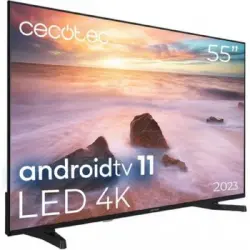 Cecotec Televisor Led 55" Smart Tv A2 Series Alu20055. 4k Uhd, Android 11, 2 Altavoces De 10w, Modelo 2023