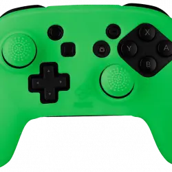 Funda + grips - FR-Tec FT1051, Para Nintendo Switch Pro Controller, Silicona, Verde