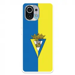 Funda Para Xiaomi Mi 11 Del Cádiz Escudo Fondo Bicolor - Licencia Oficial Cádiz Cf
