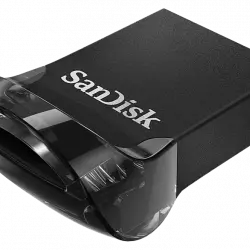 Memoria USB 32 GB - SanDisk Ultra Fit, 3.1, Hasta 130 MB/s, SecureAccess®, Compatible 2.0, Negro