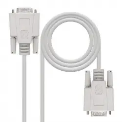 Nanocable Cable Serie DB9 Hembra/Macho 3m Beige