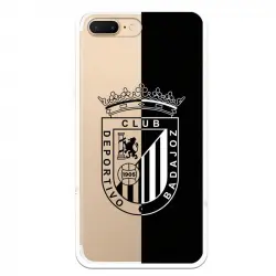 Funda Licencia Oficial Club Deportivo Badajoz Escudo Fondo Negro y Transparente para iPhone 8 Plus