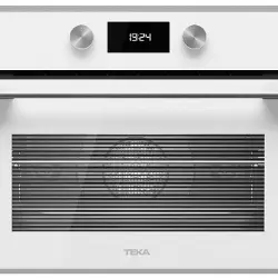 Horno con microondas - Teka HLC 844 C, Multifunción, Limpieza por agua, 40 l, 46 cm, SurroundTemp, Acero inox, Blanco