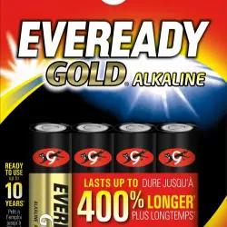 Pilas alcalinas AA LR6  Energizer Eveready Gold  4 unidades