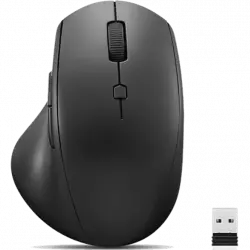 Ratón inalámbrico - Lenovo 600 Wireless Media, Inalámbrico, 2400 DPI, Negro