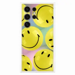 Samsung - Funda Flipsuit Smiley amarilla Samsung para Galaxy S24+.