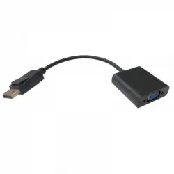 3Go Cable Adaptador DisplayPort a VGA Macho/Hembra 15cm Negro