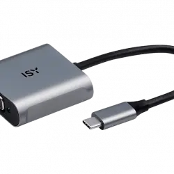 Adaptador de USB-C a VGA - ISY IAD-1014, Plata