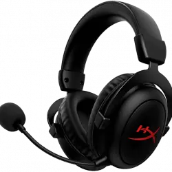 Auriculares gaming - HyperX Cloud II Core, De diadema, Inalámbricos, Hasta 80 horas, Micrófono, Cancelación de ruido, PC, Negro