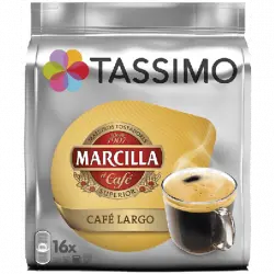 Cápsulas monodosis - Tassimo MARCILLA, Café Largo, 16 cápsulas