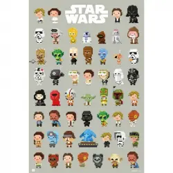 Erik Maxi Póster Star Wars 8-Bit Personajes 91.5x61cm