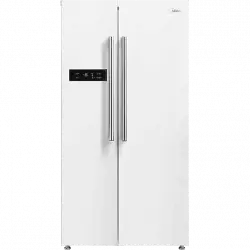 Frigorífico americano - Midea MDRS710FGF01, No Frost, 176.5 cm, 532 l, Tri-Cooling System, Blanco