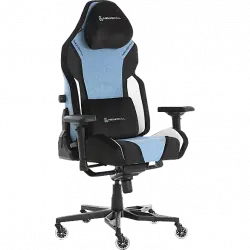 Silla gaming - Newskill Gaming Gamer Banshee Tela Azul, Transpirable, Cojín cervical, Reclinable