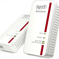 Adaptador PLC - AVM FRITZ!Powerline 1240E Set, 2 unidades, MIMO 2x2, 1200mbps, Mesh, Gigabit Ethernet, Blanco