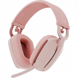 Auriculares inalámbricos - Logitech Zone Vibe 100, Bluetooth, Cancelación de ruido, 18hs autonomía, PC/Mac, Rosa