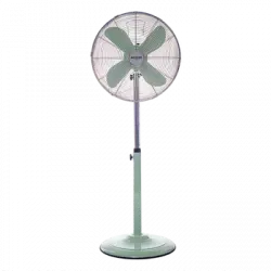 Bastilipo - Palma Ventilador De Pie Redondo, 50 W, Acero Inoxidable, 3 Velocidades, Verde