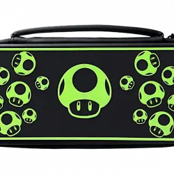 Funda - PDP Deluxe Travel Glow In The Dark, Para Nintendo Switch, Negro y Verde