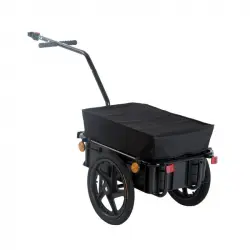 Homcom Remolque de Bicicleta para Equipaje 40Kg Negro