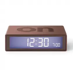 Lexon Flip Color Reloj Despertador LCD Marrón