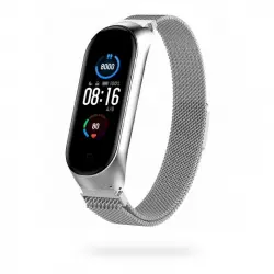 Nueboo Correa Malla Metal Gris para Xiaomi Mi Band 5/6