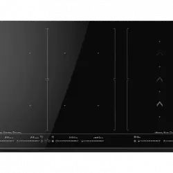 Placa inducción - Teka IZF 99770 MST, 6 zonas, Zona grande 29.6 cm, Control voz, 90 Negro