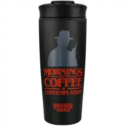 Pyramid Int Taza de Viaje Metálica Stranger Things Coffee and Contemplation