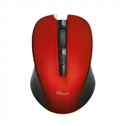 Trust Mydo Silent Click Ratón Inalámbrico Óptico 1800DPI Rojo