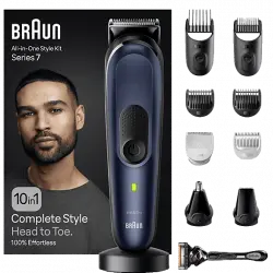 Afeitadora multifunción - Braun MGK7421 Series 7, Recortadora Todo En Uno, Wet&Dry, 100 min autonomía, Depilación masculina