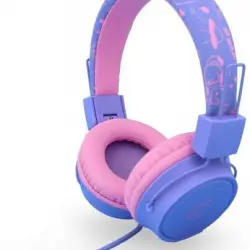 Auriculares DCU Infantil Safe Cable Rosa/Lila 341525