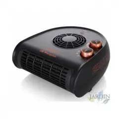 Calefactor Horizontal Orbegozo. Dos Niveles De Potencia: 1250w-2500w. Color Negro-bronce. Selector Rotativo De Tres Posiciones.