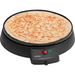 Crepera, Máquina De Hacer Crepes, Tortitas, Antiadherente, Regulador Temperatura, Plato 29 Cm Negro 900w Bomann Cm 2221