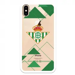 Funde Licencia Oficial Real Betis Balompié Escudo Fondo Transparente para iPhone XS Max