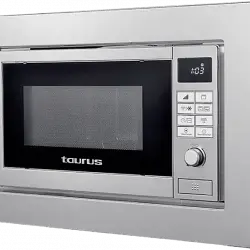 Microondas integrable - Taurus Elbrus, 700W, Potencia Grill 900W, 9 Modalidades, Programable, 20 L, Inox