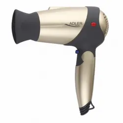 Adler Secador de Pelo Plegable 1600W Negro/Oro