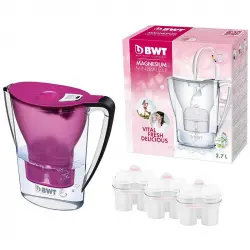 BWT Penguin Electrónica Jarra Filtradora de Agua con Magnesio 2.7L Violeta + 3 Filtros