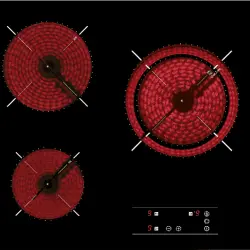 Encimera - Teka TB 6315, Vitrocerámica, Eléctrica, 3 zonas, 27 cm, Negro