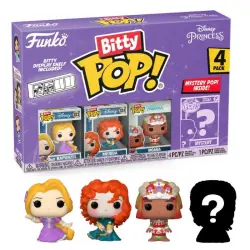 Funko Bitty Pop Disney Princesas Pack 4 Rapunzel/Mérida/Moana/Figura Misteriosa