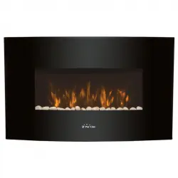 Purline CHE-440 Chimenea Eléctrica Mural con Mando a Distancia 2000W