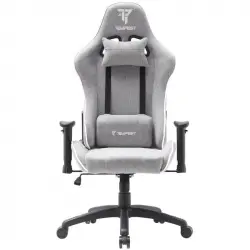Tempest Vanquish Silla Gaming Gris/Blanca Tela Transpirable