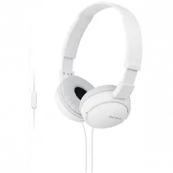 Auriculares - Sony MDR-ZX110AP, Supra-aural, Blanco