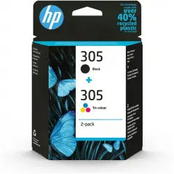 Cartuchos Tinta Original HP 305 Pack Negro/Tricolor