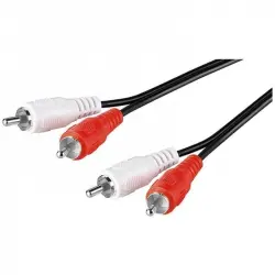 Goobay Cable de Audio 2xRCA Macho/Macho 10m Negro