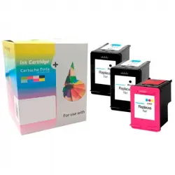 Inkpro Cartucho de Tinta Compatible con HP 301XL Negro/Tricolor Pack 3