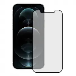 Ksix Protector de Pantalla Armor Cristal Templado para iPhone 12 Pro Max Borde Negro