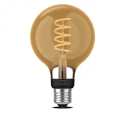 Philips - Bombilla LED Philips HUE White & Ambiance, G93 E27, filamento espiral.