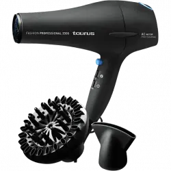 Secador - Taurus Fashion Professional 2300, 2300W, 3 temperaturas. Botón de aire frío. Concentrador. Difusor. Negroo