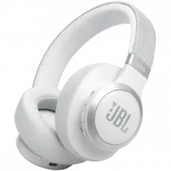 Auriculares inalámbricos - JBL Live 770, Cancelación ruido adaptativa, Autonomía 65h, Bluetooth, Blanco